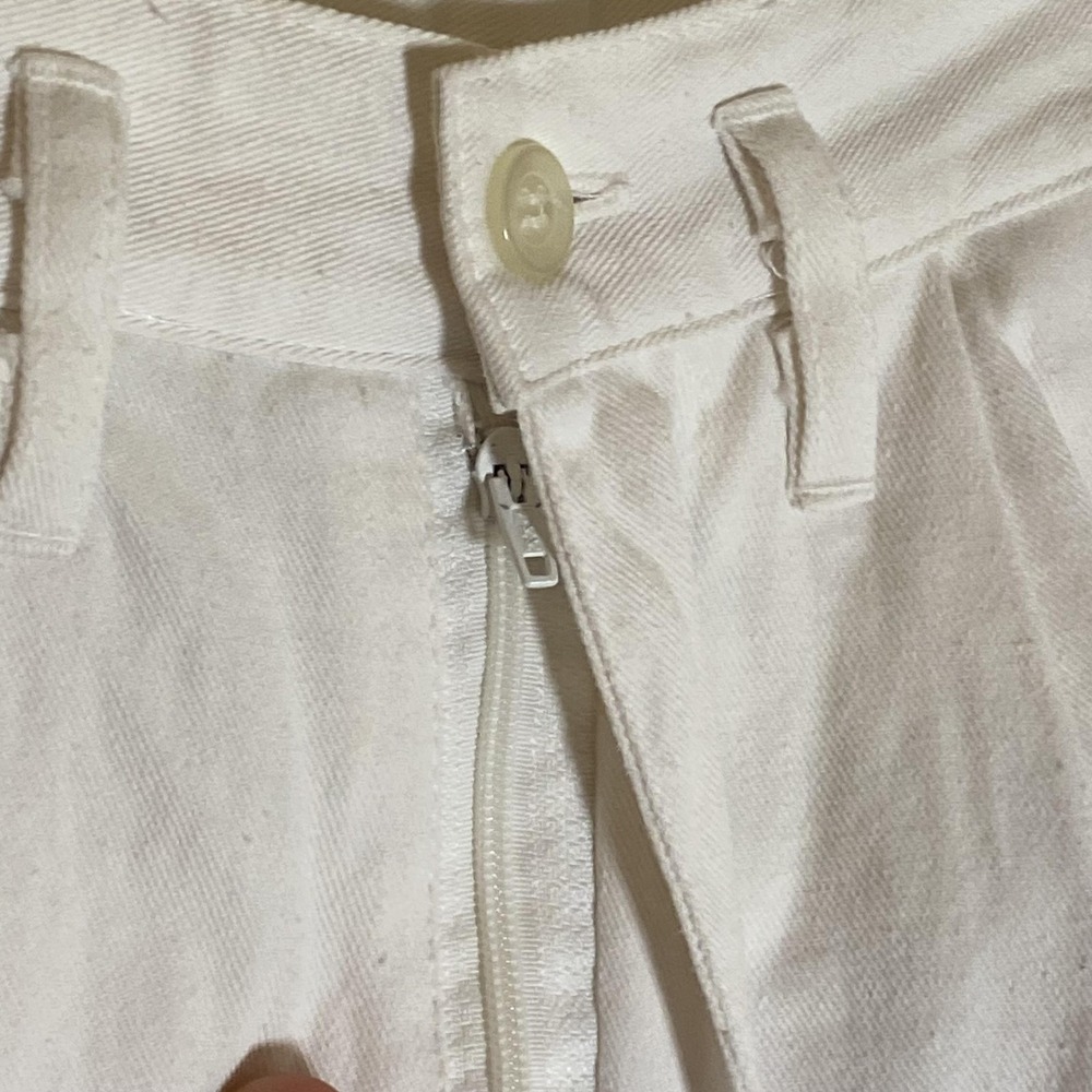 Vintage Browning St Shorts Juniors 9/10 White Pleated Chino High Waist Twill - Picture 5 of 16